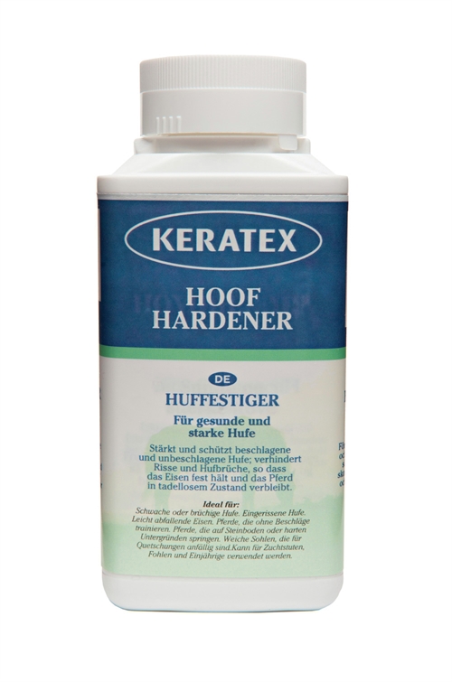Keratex. Hoof hardener 250 ml. Hov hærder forbedrer kvaliteten og holdbarheden af hoven.